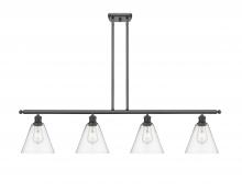 Innovations Lighting 516-4I-BK-GBC-82 - Berkshire - 4 Light - 48 inch - Matte Black - Cord hung - Island Light