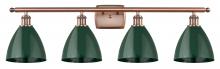 Innovations Lighting 516-4W-AC-MBD-75-GR - Plymouth - 4 Light - 38 inch - Antique Copper - Bath Vanity Light