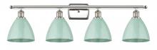 Innovations Lighting 516-4W-PN-MBD-75-SF - Plymouth - 4 Light - 38 inch - Polished Nickel - Bath Vanity Light