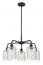 Innovations Lighting 516-5CR-BK-G112C-5CL - Cobbleskill - 5 Light - 23 inch - Matte Black - Chandelier