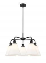 Innovations Lighting 516-5CR-BK-GBC-81 - Berkshire - 5 Light - 26 inch - Matte Black - Chandelier