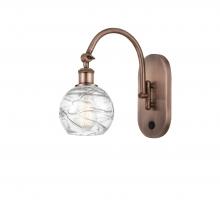 Innovations Lighting 518-1W-AC-G1213-6 - Athens Deco Swirl - 1 Light - 6 inch - Antique Copper - Sconce