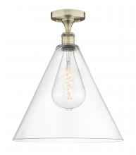 Innovations Lighting 616-1F-AB-GBC-162 - Berkshire - 1 Light - 16 inch - Antique Brass - Semi-Flush Mount