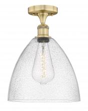 Innovations Lighting 616-1F-BB-GBD-124 - Bristol - 1 Light - 12 inch - Brushed Brass - Semi-Flush Mount