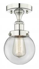 Innovations Lighting 616-1F-PN-G202-6 - Beacon - 1 Light - 6 inch - Polished Nickel - Semi-Flush Mount