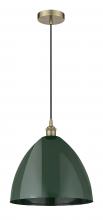 Innovations Lighting 616-1P-AB-MBD-16-GR - Plymouth - 1 Light - 16 inch - Antique Brass - Cord hung - Mini Pendant