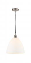 Innovations Lighting 616-1P-SN-GBD-121 - Bristol - 1 Light - 12 inch - Brushed Satin Nickel - Cord hung - Mini Pendant