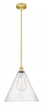 Innovations Lighting 616-1S-SG-GBC-164 - Berkshire - 1 Light - 16 inch - Satin Gold - Cord hung - Pendant