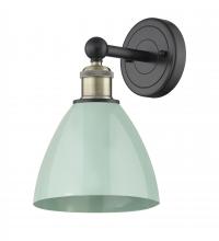 Innovations Lighting 616-1W-BAB-MBD-75-SF - Plymouth - 1 Light - 8 inch - Black Antique Brass - Sconce