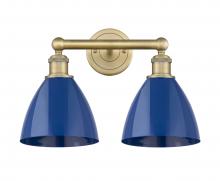 Innovations Lighting 616-2W-BB-MBD-75-BL - Plymouth - 2 Light - 17 inch - Brushed Brass - Bath Vanity Light