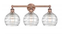 Innovations Lighting 616-3W-AC-G1213-8 - Athens Deco Swirl - 3 Light - 26 inch - Antique Copper - Bath Vanity Light