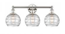 Innovations Lighting 616-3W-PN-G1213-8 - Athens Deco Swirl - 3 Light - 26 inch - Polished Nickel - Bath Vanity Light