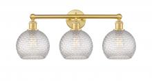 Innovations Lighting 616-3W-SG-G122C-8CL - Athens - 3 Light - 26 inch - Satin Gold - Bath Vanity Light