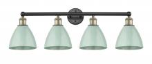 Innovations Lighting 616-4W-BAB-MBD-75-SF - Plymouth - 4 Light - 35 inch - Black Antique Brass - Bath Vanity Light