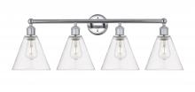 Innovations Lighting 616-4W-PC-GBC-82 - Berkshire - 4 Light - 35 inch - Polished Chrome - Bath Vanity Light