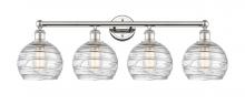 Innovations Lighting 616-4W-PN-G1213-8 - Athens Deco Swirl - 4 Light - 35 inch - Polished Nickel - Bath Vanity Light