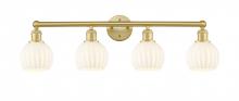 Innovations Lighting 616-4W-SG-G1217-6WV - White Venetian - 4 Light - 33 inch - Satin Gold - Bath Vanity Light