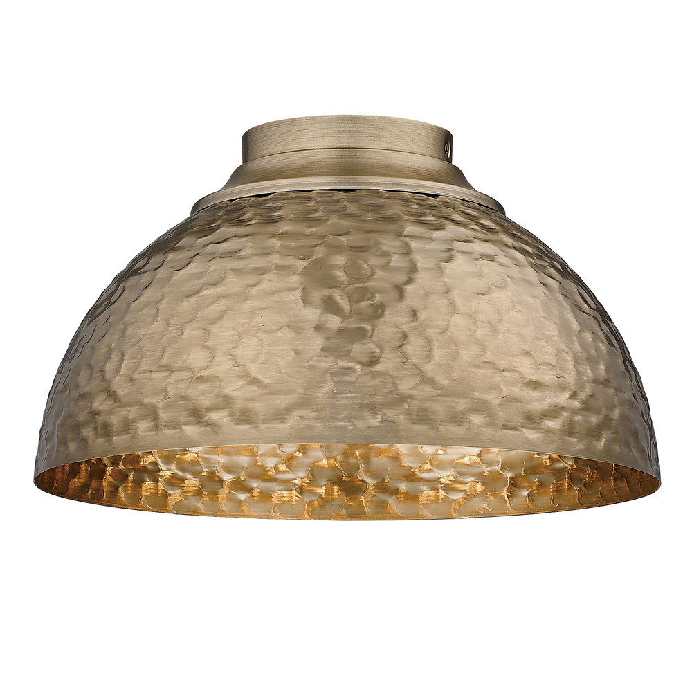 Shepard MBS 3 Light Flush Mount in Modern Brass with Modern Brass Shade