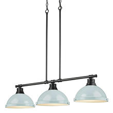 Golden 3602-3LP BLK-SF - 3 Light Linear Pendant