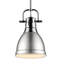 Golden 3604-S CH-PW - Duncan Small Pendant with Rod