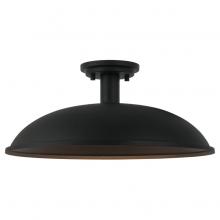 Matteo Lighting X81911MB - 1 LTG D16" "Farmley"Matte Black Ceiling Mount