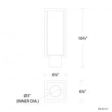 Modern Forms US Online PM-W1417-27-BZ - Ledge Outdoor Post Light