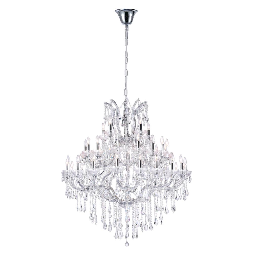 Maria Theresa 41 Light Up Chandelier With Chrome Finish