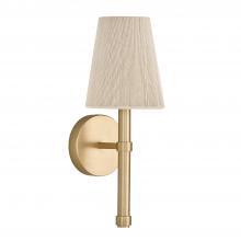 Capital 654511MA - 1-Light Wallchiere Sconce in Matte Brass with Tapered Bleached Natural Rope Shade