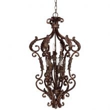 Capital 9265GB - Six Light Gilded Bronze Open Frame Foyer Hall Fixture