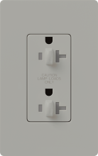 Lutron Electronics CAR-20-DDTR-GR-C - CLARO 20A TPR RSIST DUAL DIM RCPT GR CSA