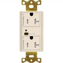 Lutron Electronics CAR2S-20-DTR-LA - 20A DUPLEX RF RECEPTACLE LIGHT ALMOND