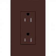 Lutron Electronics LTR-15-TR-BR - DUPLEX 15A TR RECEPTACLE BR NO FP