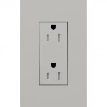 Lutron Electronics LTR-15-TR-GR - DUPLEX 15A TR RECEPTACLE GR NO FP