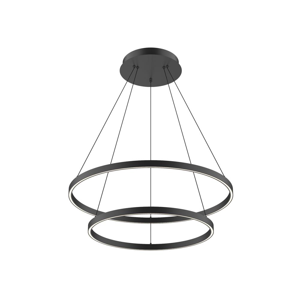 Cerchio 32-in Black LED Chandeliers