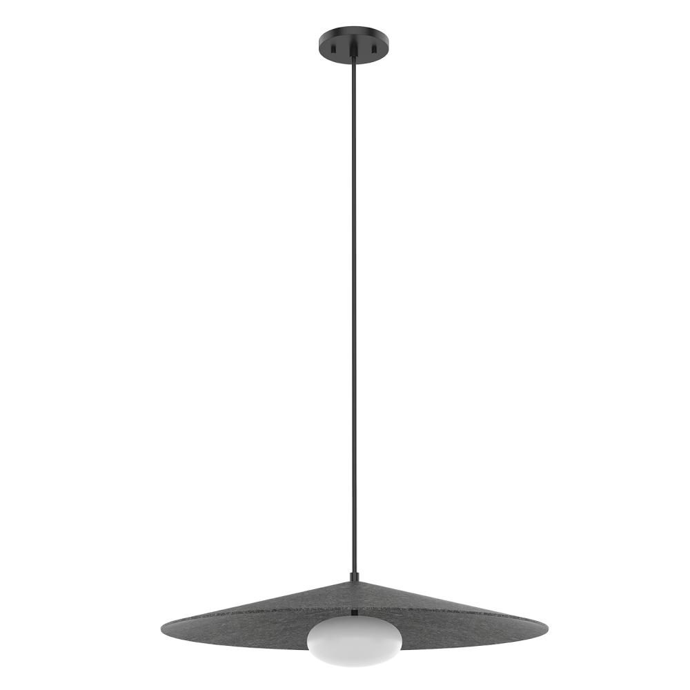 Cruz 24-in Felt - Gray LED Pendant