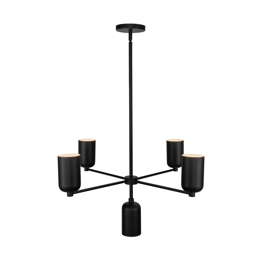 Nola 31-in Black 5 Lights Chandelier