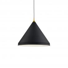 Kuzco Lighting Inc 492824-BK/GD - Dorothy 24-in Black With Gold Detail 1 Light Pendant