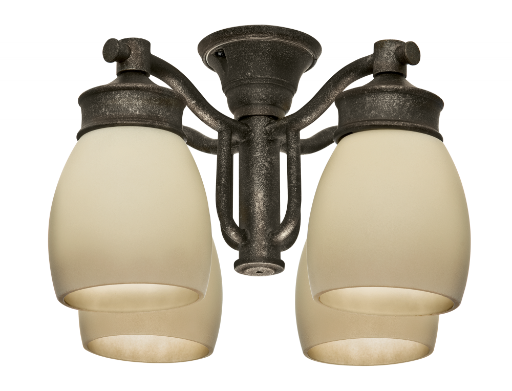 Casablanca Outdoor Four-Light Aged Bronze Fixture