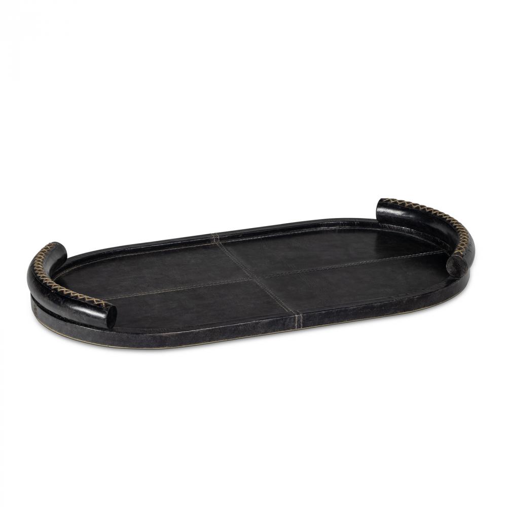 Regina Andrew Forte Leather Tray Oval (Black)