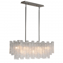 Terracotta Lighting H21107-5PN - Flavia Long Crystal  Chandelier - Polished Nickel