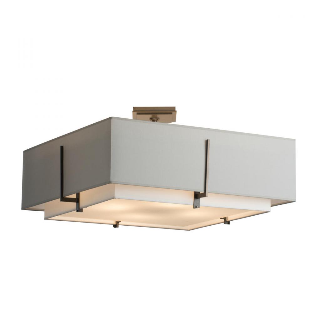 Exos Square Large Double Shade Semi-Flush