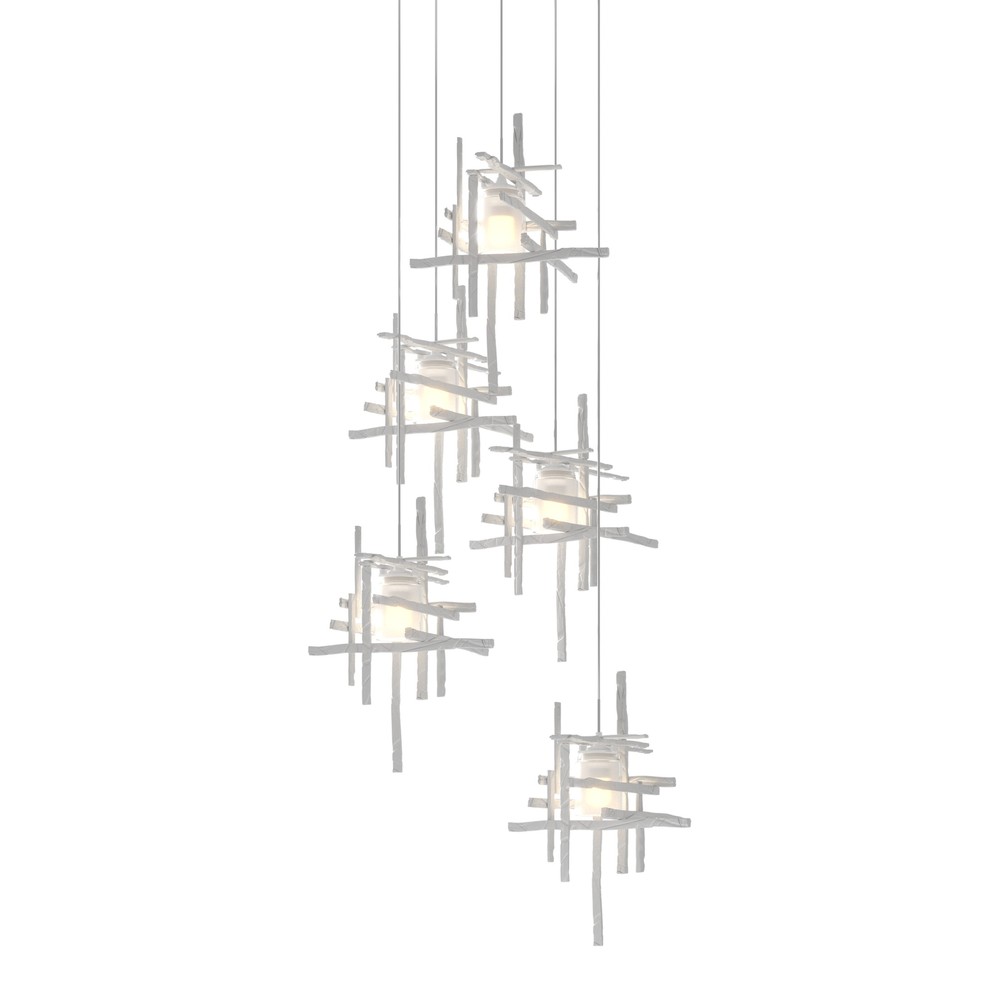 Tura 5-Light Frosted Glass Pendant