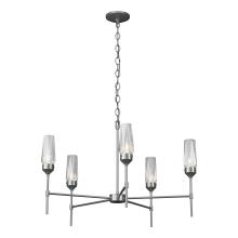 Hubbardton Forge 105060-SKT-82-CR - Luma 5 Arm Chandelier