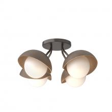 Hubbardton Forge 121375-SKT-14-05-GG0711 - Brooklyn 4-Light Single Shade Semi-Flush