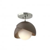 Hubbardton Forge 121377-SKT-85-05-GG0711 - Brooklyn 1-Light Double Shade Semi-Flush