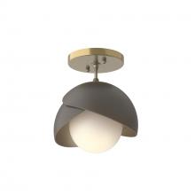 Hubbardton Forge 121377-SKT-86-07-GG0711 - Brooklyn 1-Light Double Shade Semi-Flush