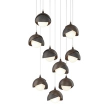 Hubbardton Forge 131105-SKT-LONG-05-20-GG0711 - Brooklyn 9-Light Double Shade Pendant