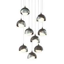 Hubbardton Forge 131105-SKT-LONG-07-82-GG0711 - Brooklyn 9-Light Double Shade Pendant