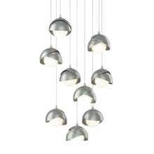 Hubbardton Forge 131105-SKT-LONG-82-82-GG0711 - Brooklyn 9-Light Double Shade Pendant