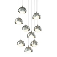 Hubbardton Forge 131105-SKT-LONG-85-82-GG0711 - Brooklyn 9-Light Double Shade Pendant